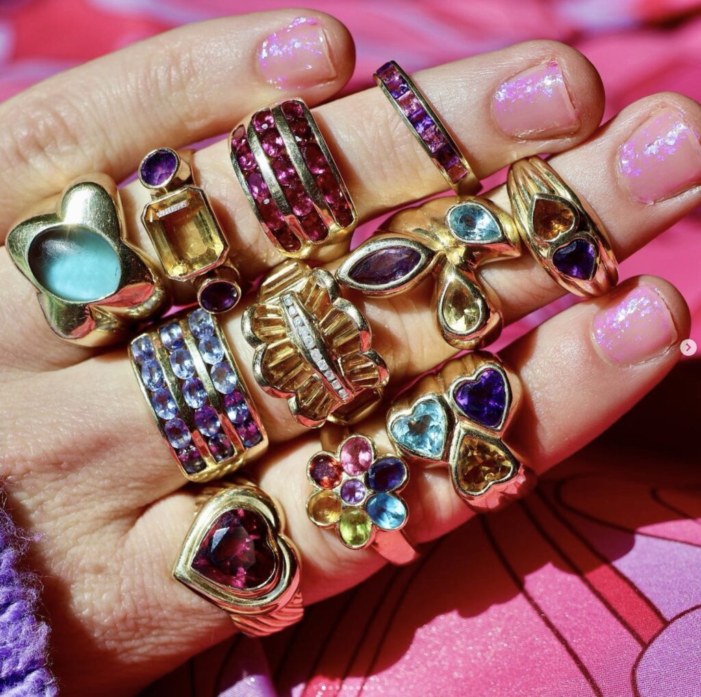 Bubble Gems rings